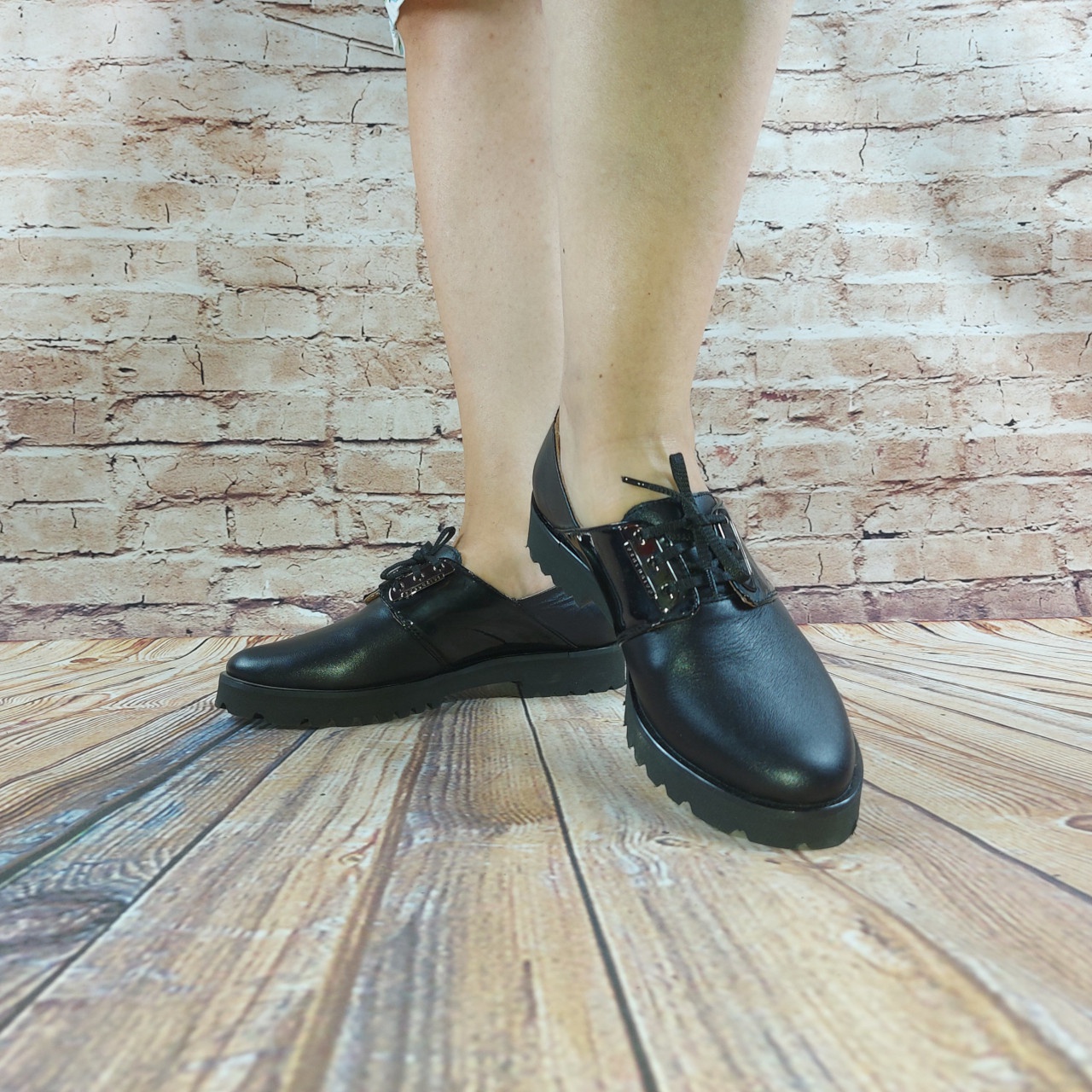 Туфлі жіночі чорні шкіра Роста 16100, останній 37 розмір