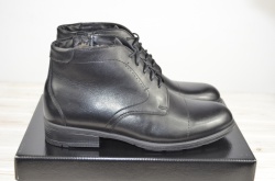 Ботинки мужские зимние IKOS 2706-1 чёрные кожа, последний 40 размер
