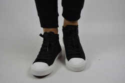 Кросівки кеди підліткові Comfort baby 333-32 чорні текстиль, розміри 35,36