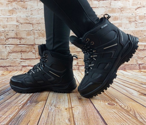 Ботинки подростковые BONA 899Д-2-6 чёрные нубук