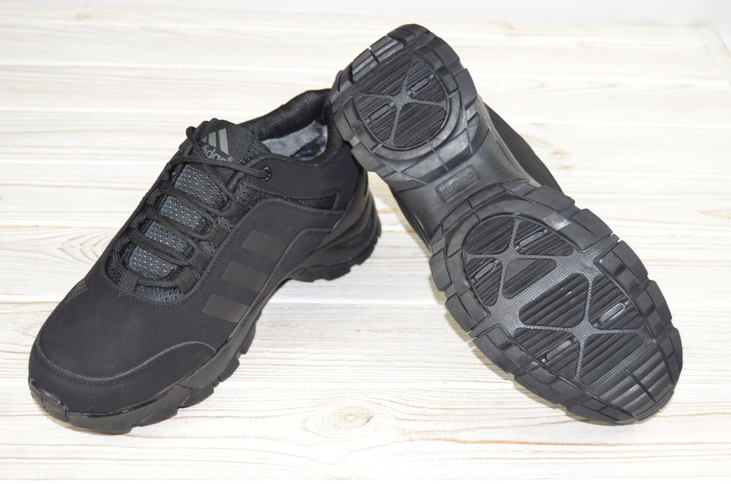 Кросівки чоловічі Adidas 06-29-06 (репліка) чорні екошкіра