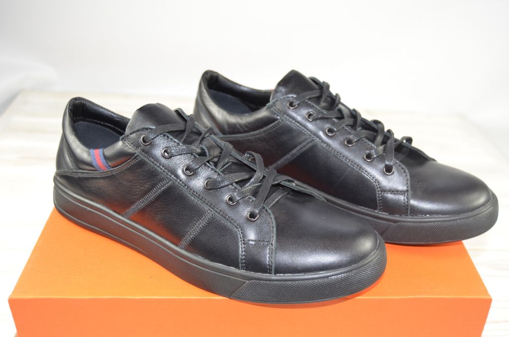 Туфлі чоловічі Affinity 1021-11 чорні шкіра на шнурках, останній 43 розмір