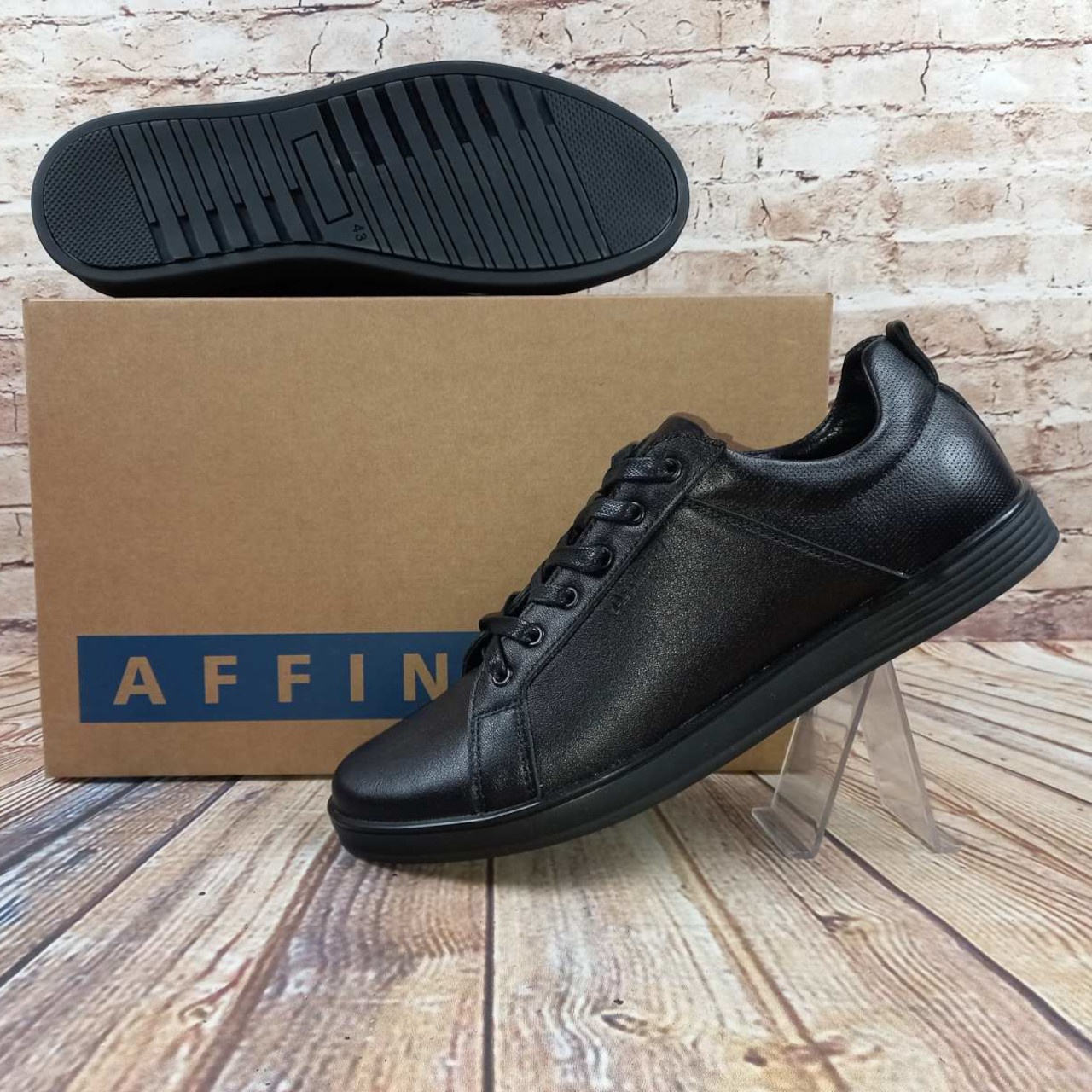Туфли мужские Affinity1196-11 чёрные кожа