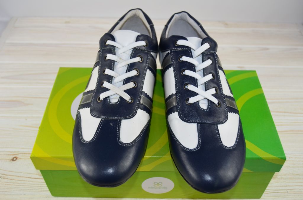 Туфли мужские Megapolis12038 чёрные кожа на шнурках