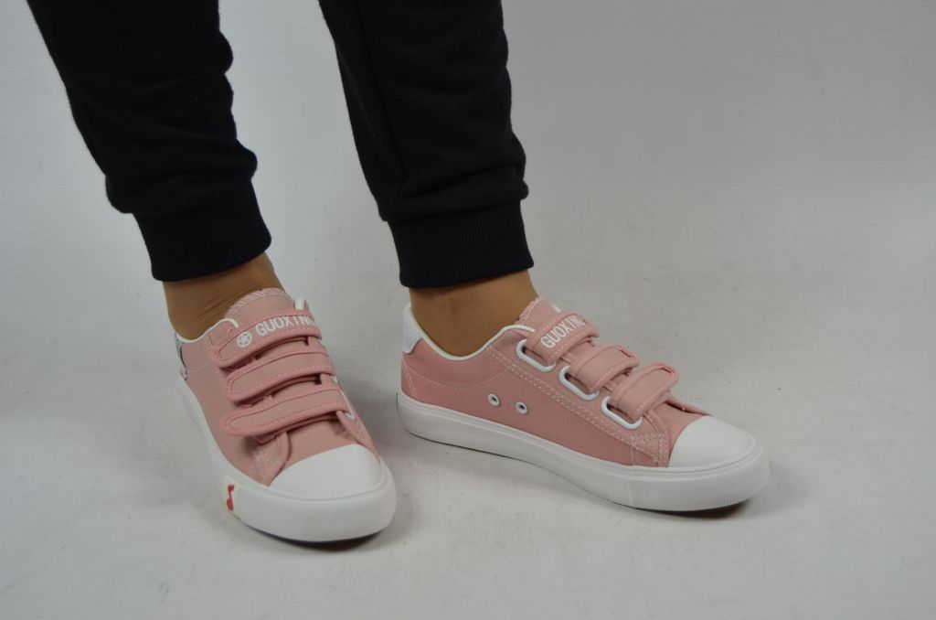 Кросівки підліткові кеди жіночі Comfort baby 1225-32 рожеві текстиль