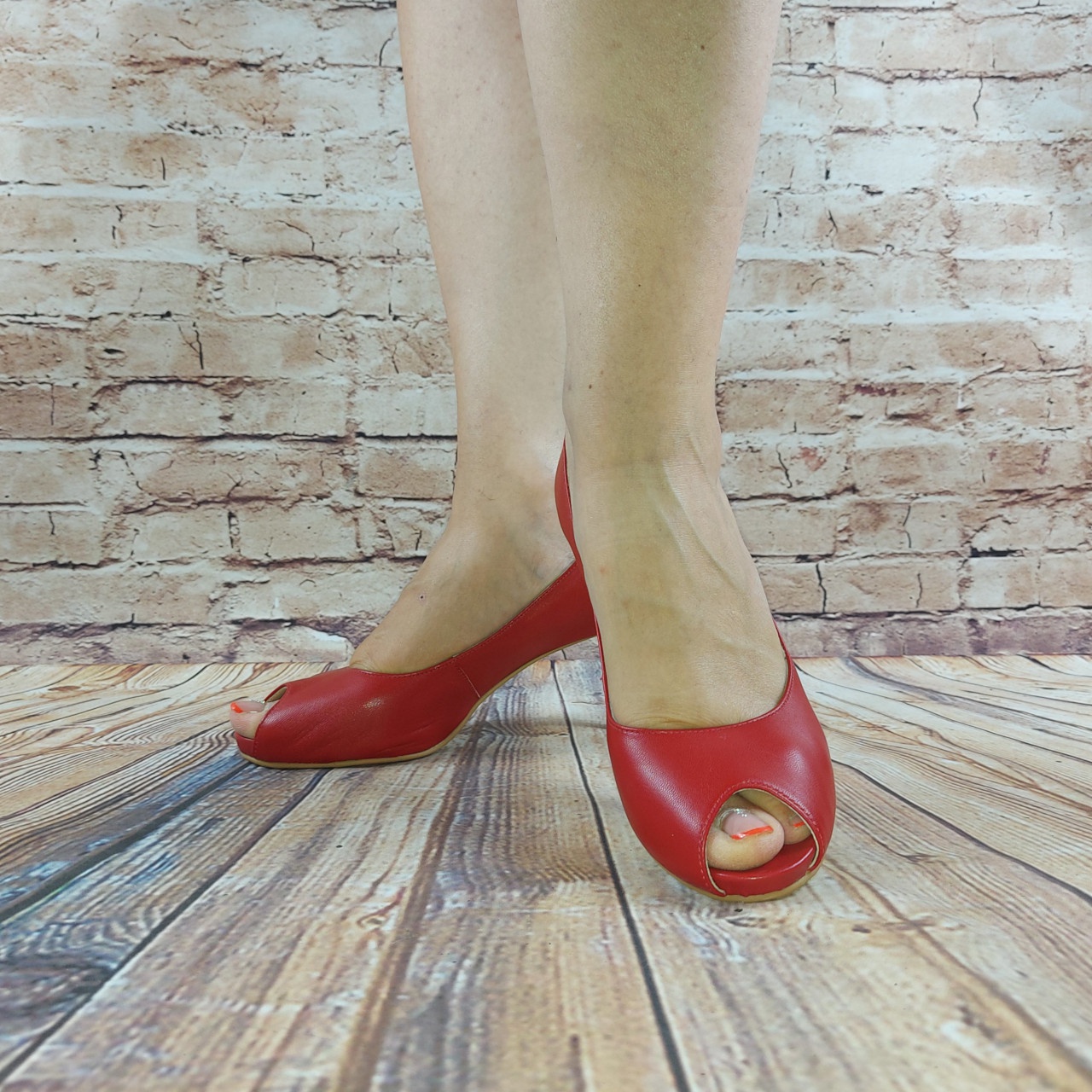 туфлі жіночі червоні шкіра It Girl 13-154-181, останній 36 розмір