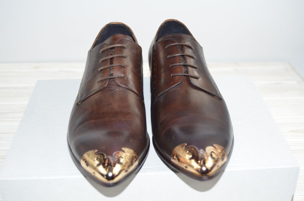 Туфлі чоловічі Tezoro 130001 коричневі шкіра, останній 42 розмір