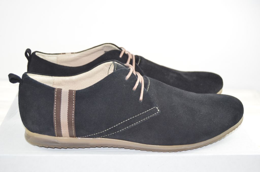 Туфли мужские Affinity 1579-31 чёрные нубук на шнурках (последний 44 размер)