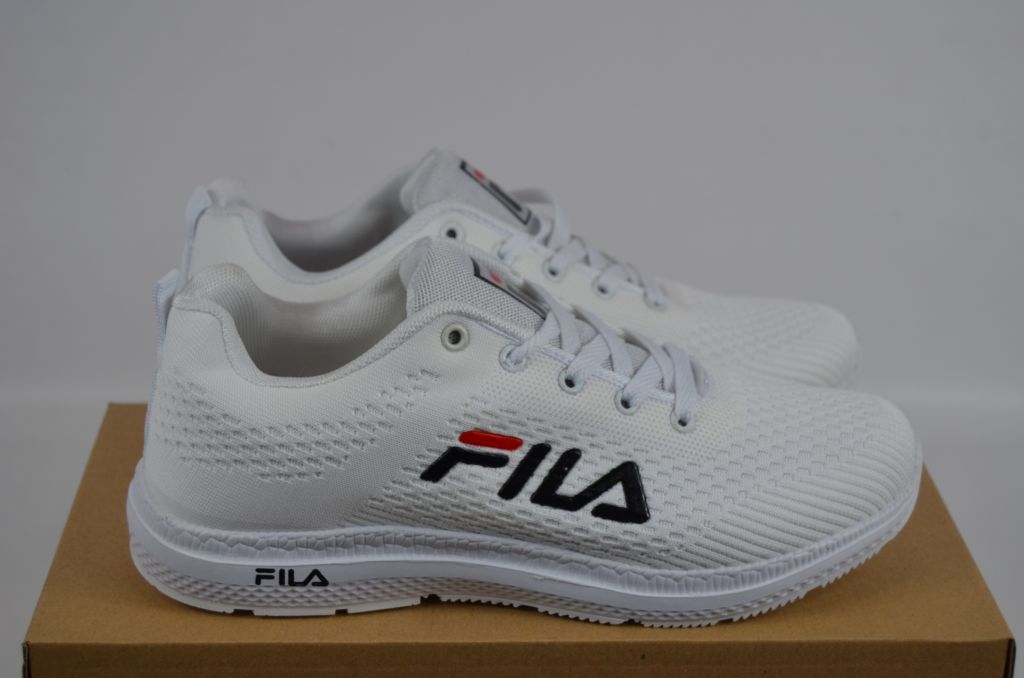 Кросівки чоловічі FILA 17-29-06-1 (репліка) білі текстиль