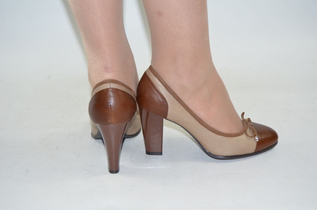 Туфлі жіночі Big Rope 1739 коричневі шкіра (останній 37 розмір)