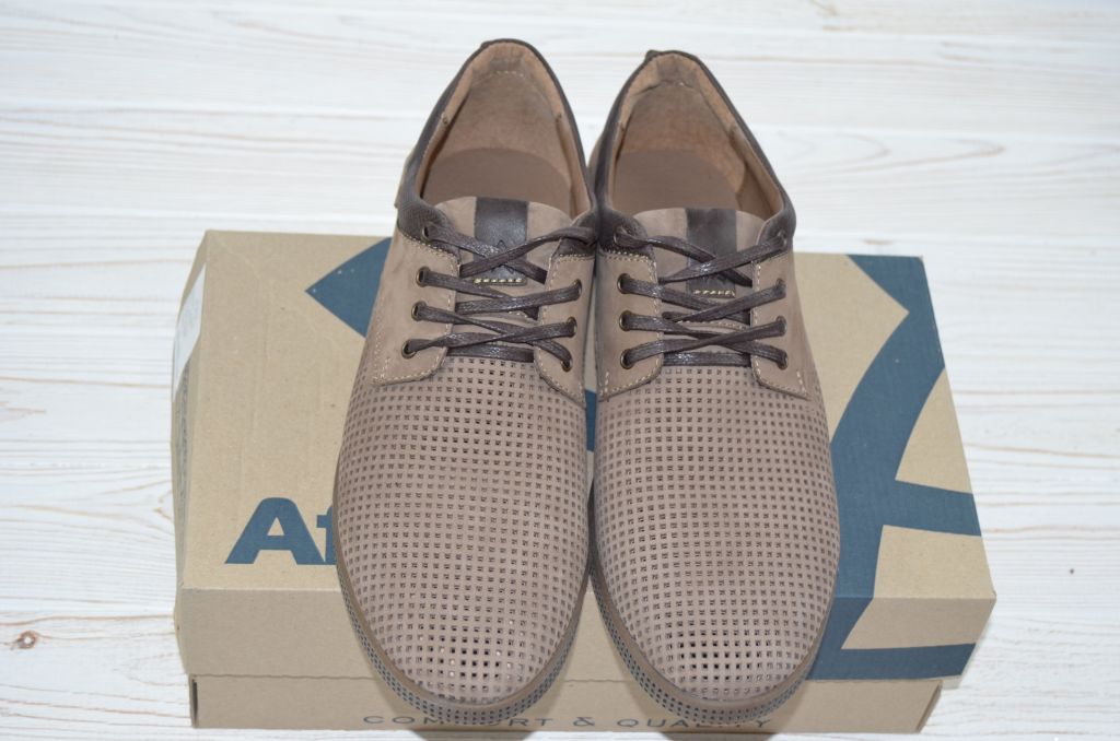 Туфлі чоловічі Affinity 1820-260 коричневі нубук на шнурках (останній 40 розмір)