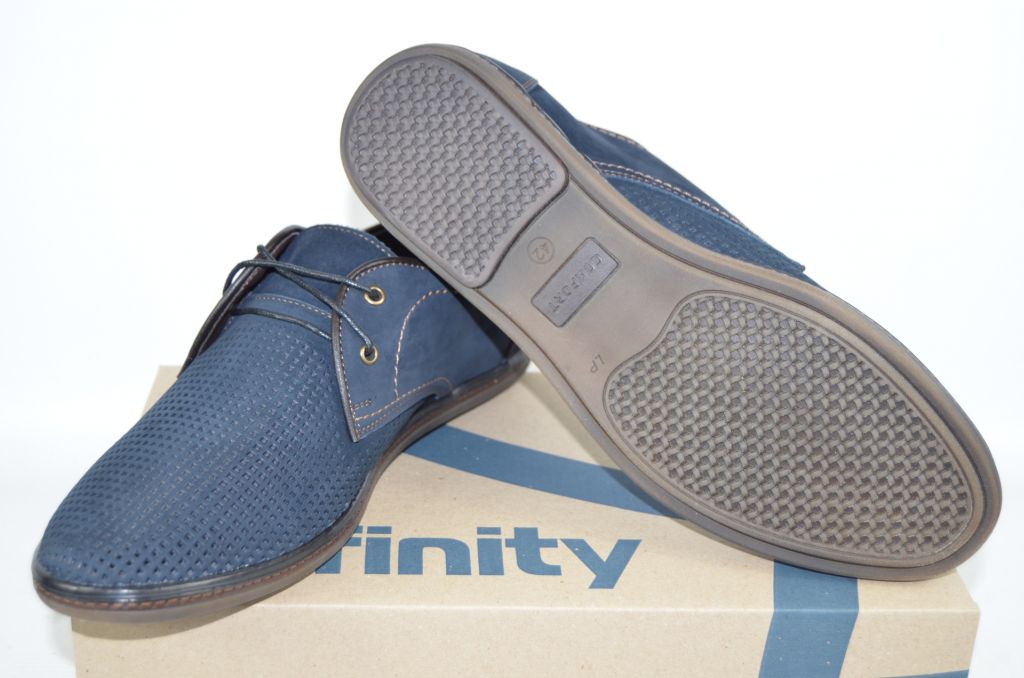 Туфлі-мокасини чоловічі Affinity 1842-2290 сині нубук (останній 40 розмір)