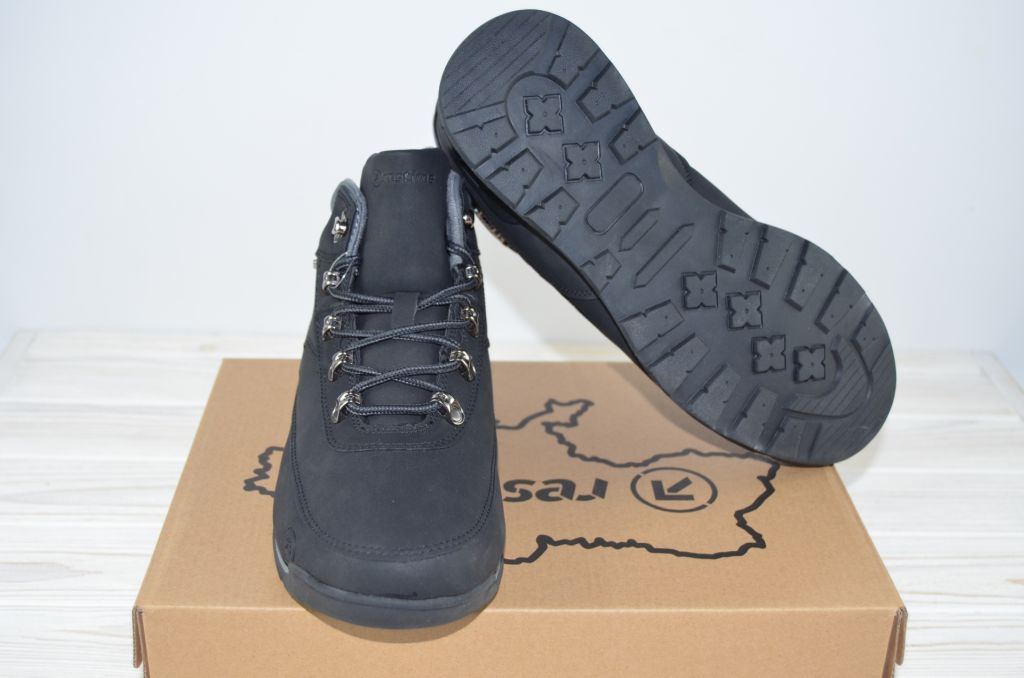 Ботинки подростковые зимние Restime 18530-3 чёрные искусственный нубук