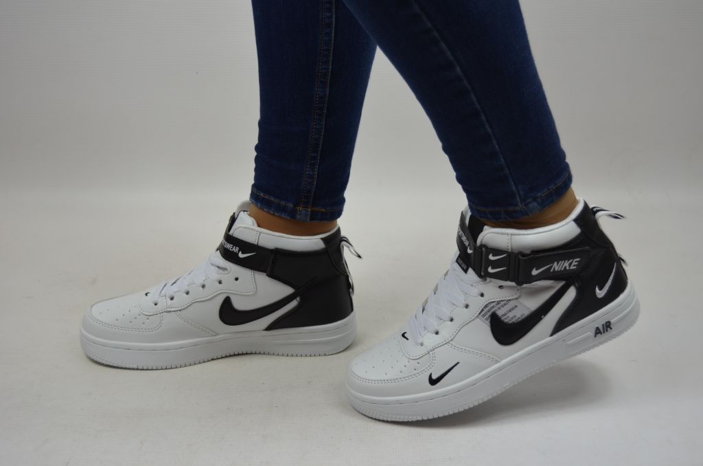 Кросівки підліткові унісекс Nike Air Force 19-03-1 білі шкіра (останній 36 розмір)