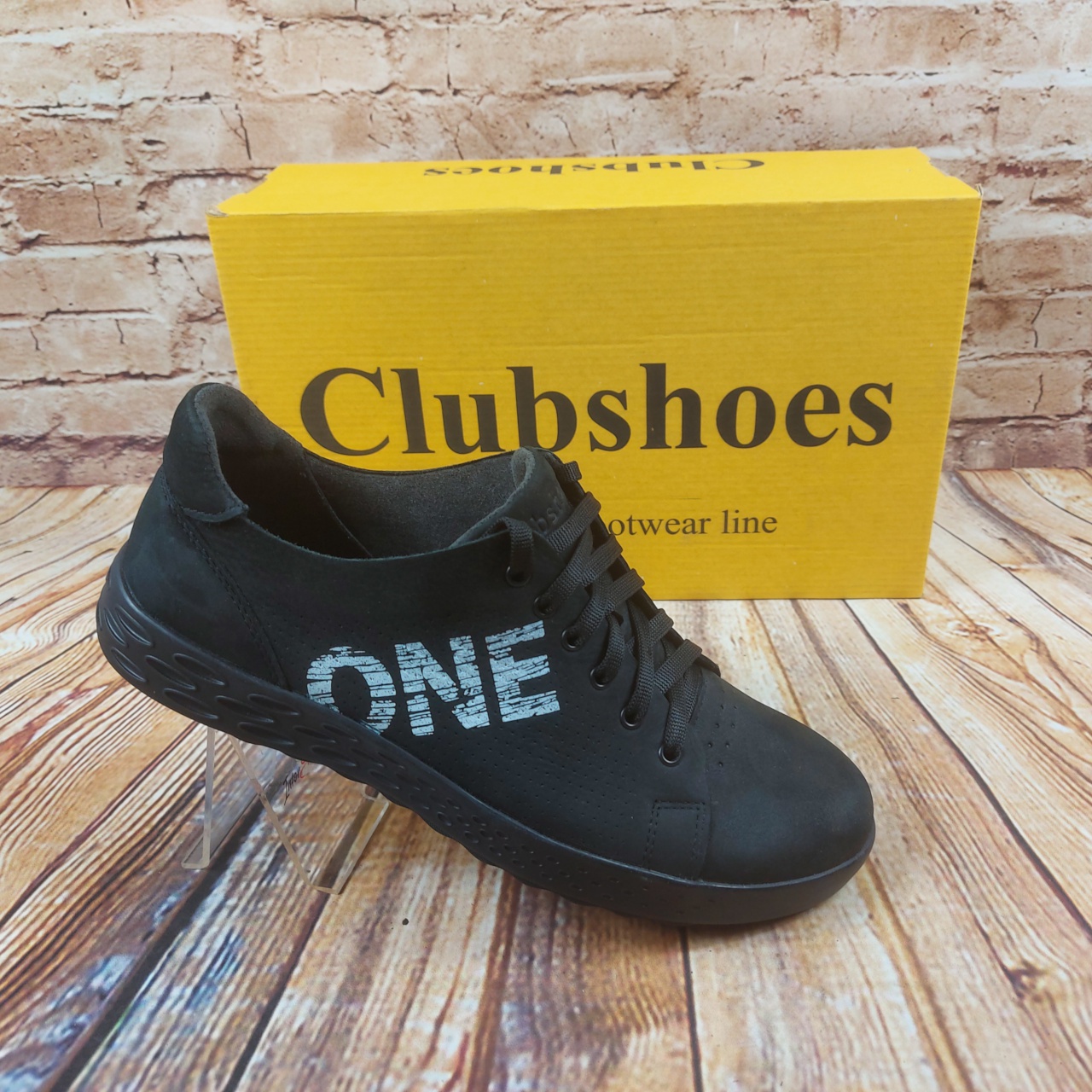 Туфли мужские CLUB SHOES 19-4 чёрные нубук на шнурках, размеры 40,43