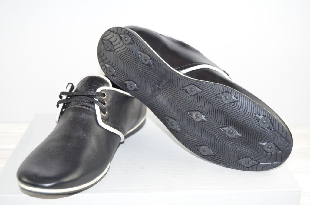 Туфлі чоловічі Flex 20331 чорні шкіра на шнурках (останній 41 розмір)