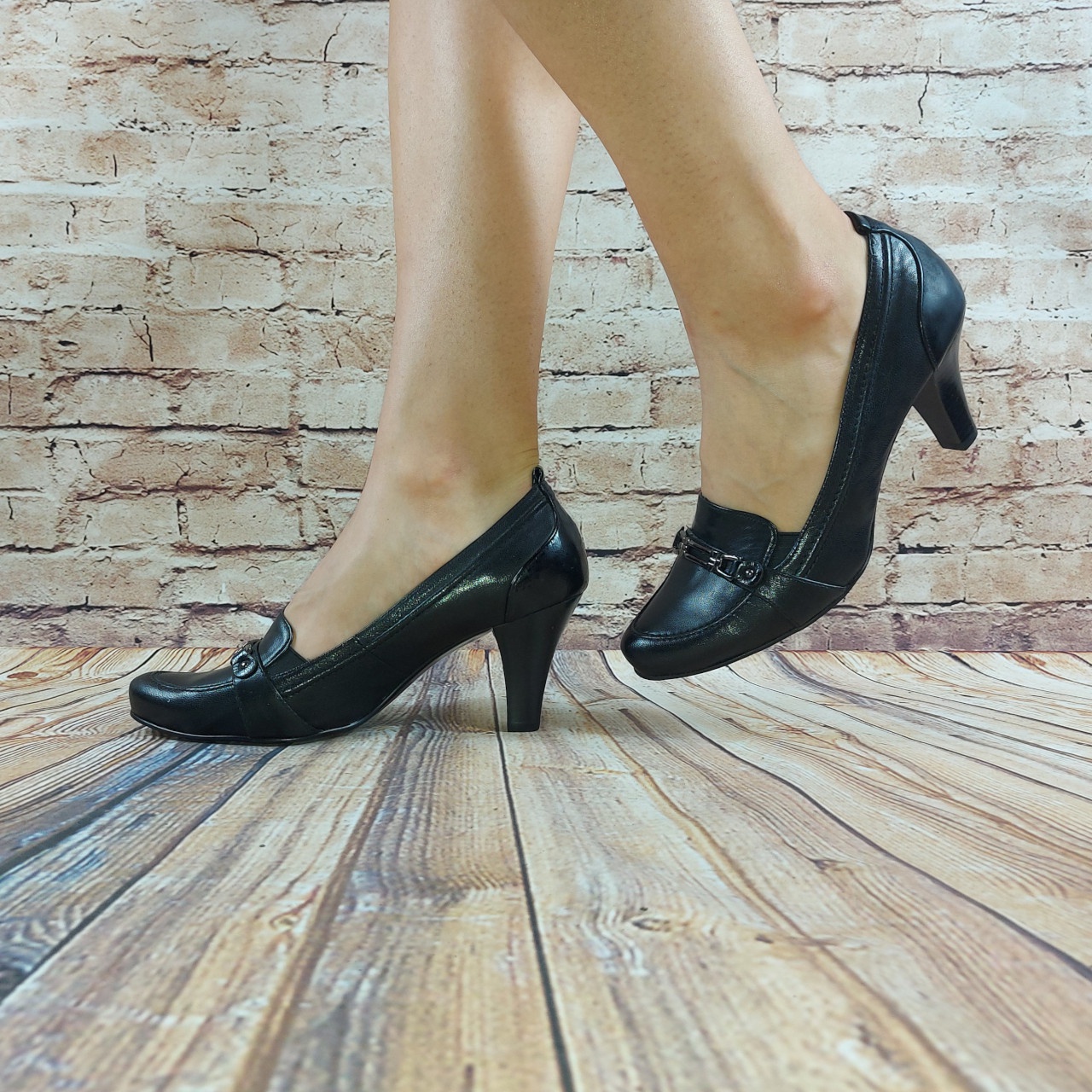 Туфли женские чёрные кожа Gotti 2872, последний 39 размер