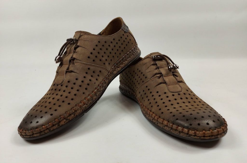 Туфлі чоловічі LUCIANO BELLINI 306-1 коричневі нубук