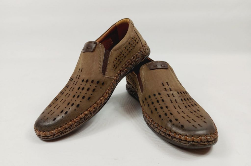 Туфлі чоловічі LUCIANO BELLINI 307-1 коричневі нубук