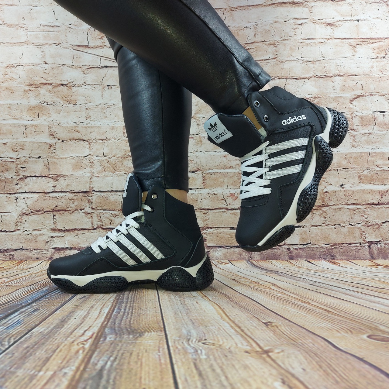 Ботинки подростковые спортивные SAV CROS 307 чёрные нубук