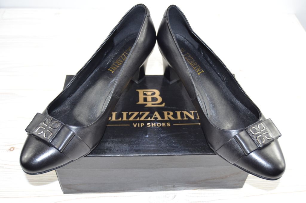 Туфлі жіночі Blizzarini 3197-601-232 чорні шкіра каблук