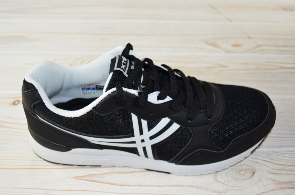 Кросівки підліткові унісекс X-TEP 326065 чорно-білі текстиль, останній 36 розмір
