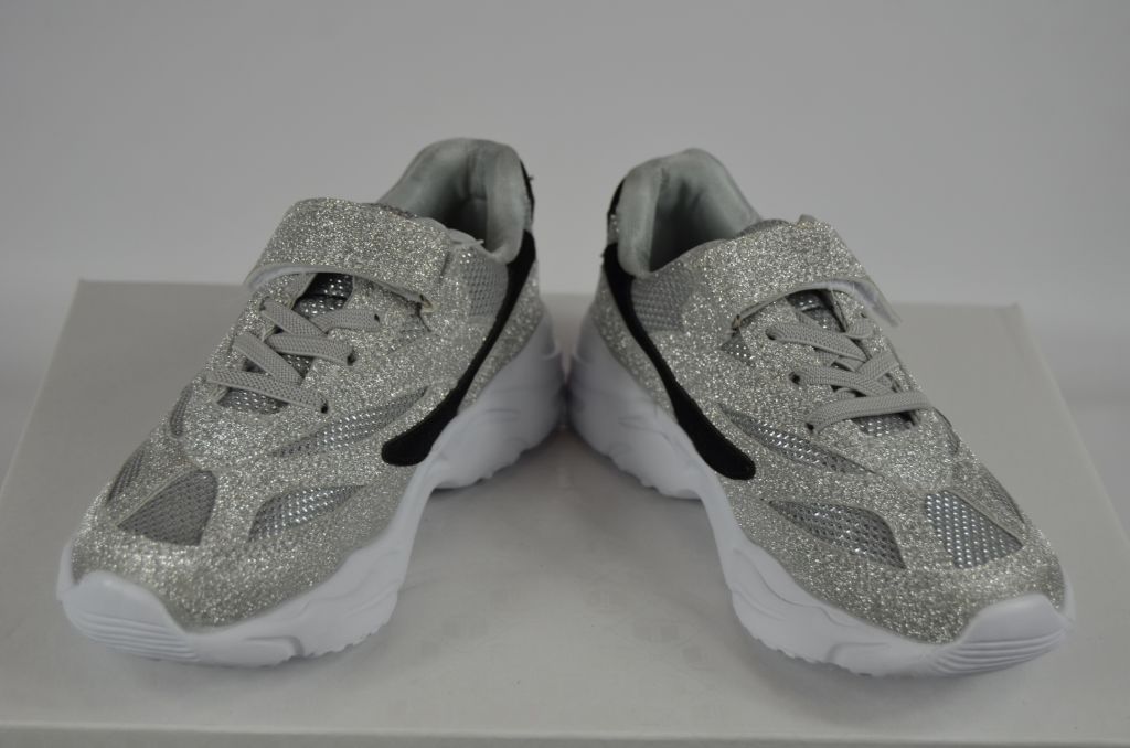 Кросівки дитячі Djong-golf 5546-59 срібло текстиль, останній 32 розмір
