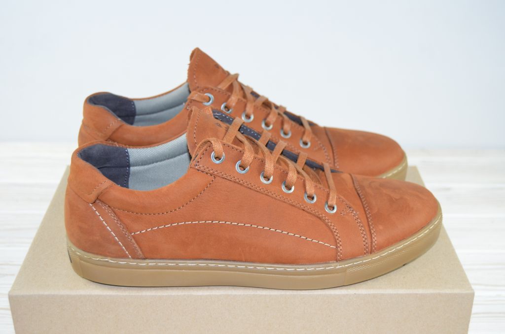 Туфлі чоловічі Step Wey 5579-1 коричневі нубук на шнурках, розміри 40,45