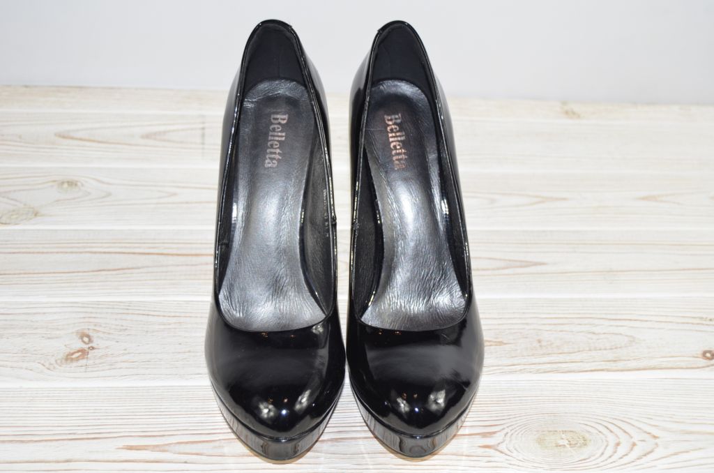 Туфли женские Beletta 6170 чёрные лаковая кожа размеры 37,39
