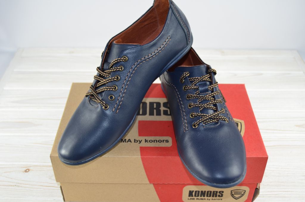 Туфлі чоловічі Konors 655-7-9 сині шкіра (останній 44 розмір)