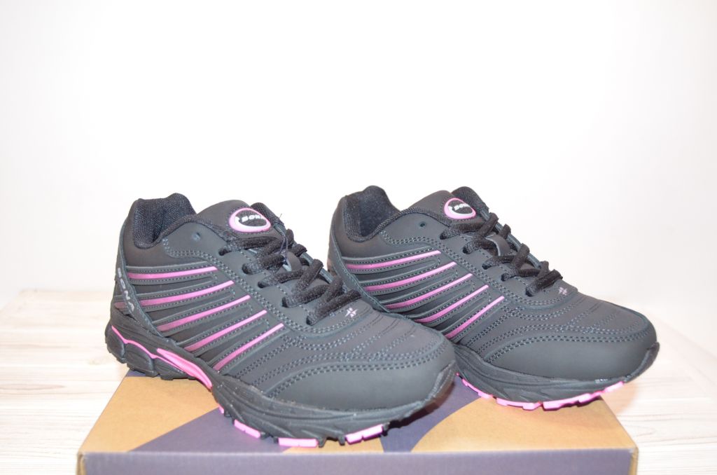 Кросівки підліткові BONA 659С-2 чорні з рожевим нубук