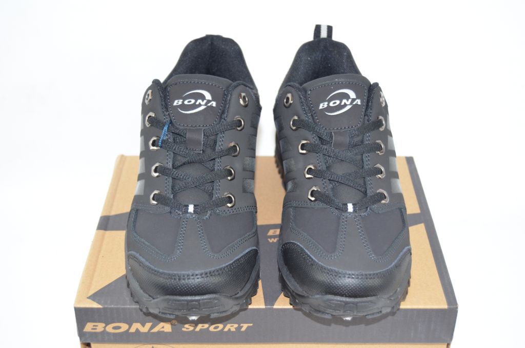 Кросівки підліткові Bona 713Д-2 чорні нубук