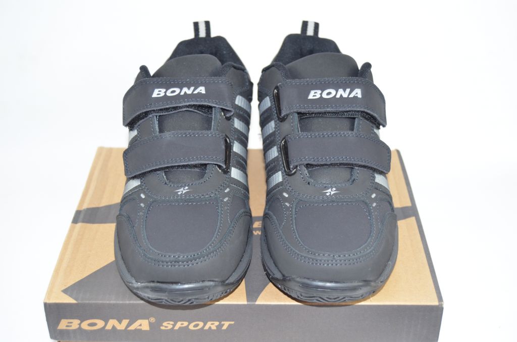 Кросівки підліткові Bona 716Д-2 чорні нубук