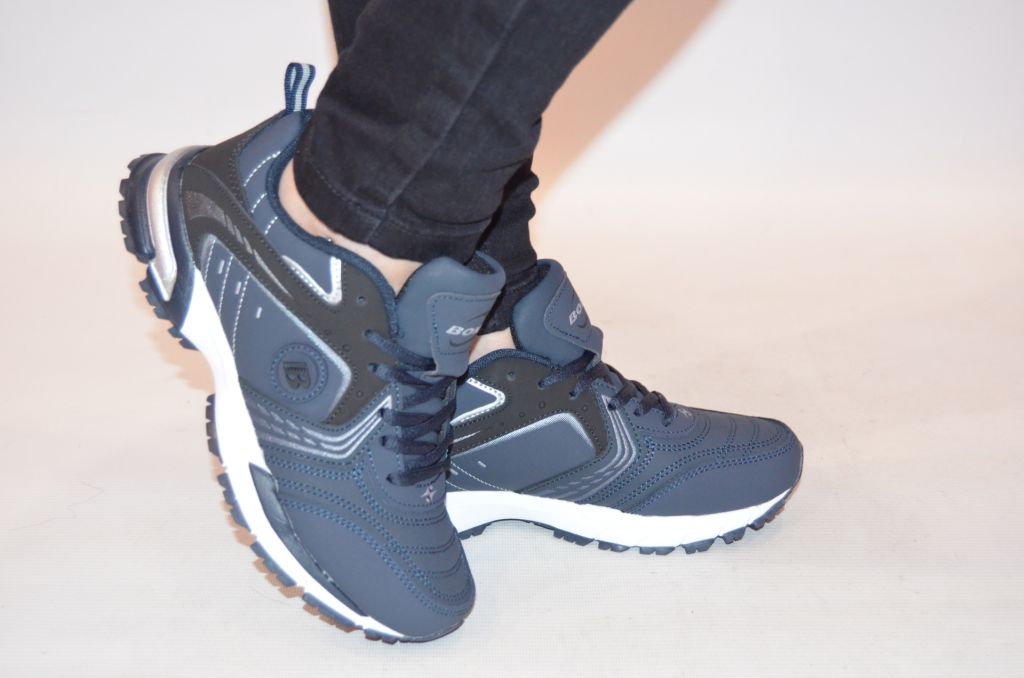 Кросівки підліткові BONA 781Н-2 сині нубук