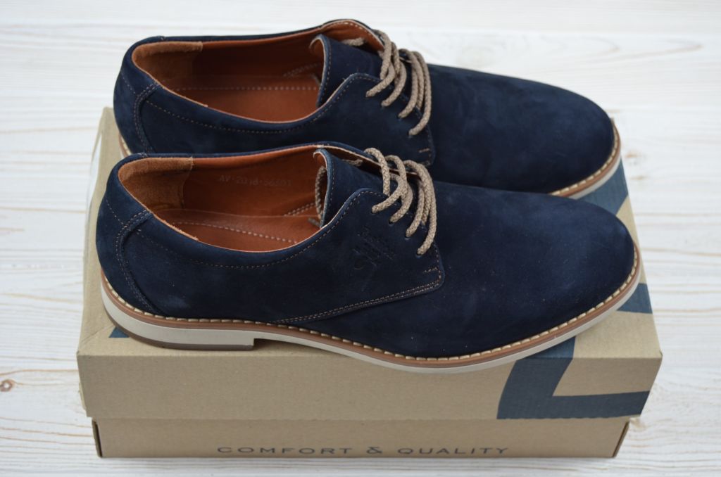 Туфли мужские Affinity 806-3-46 синие нубук (последний 44 размер)
