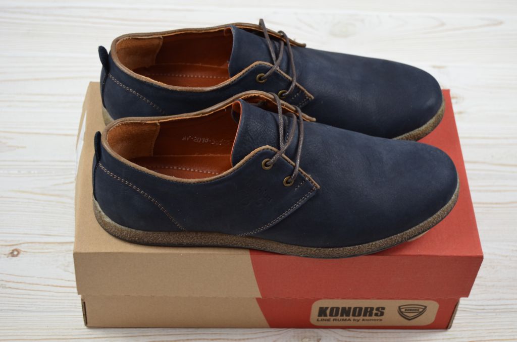 Туфли мужские Konors 8061-04-46 синие нубук на шнурках