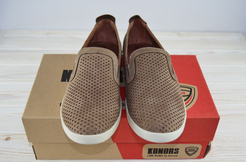 Туфлі чоловічі Konors 877-1-3-62 коричневі нубук (останній 41 розмір)