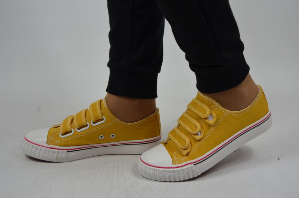 Кросівки кеди підліткові унісекс Comfort-baby 896-33 жовті текстиль