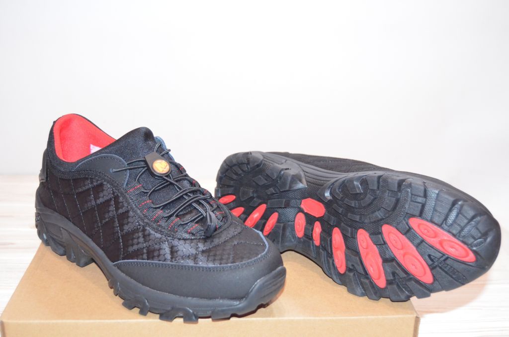 Кроссовки мужские MERRELL 963-2(реплика) чёрные с красным термо текстиль