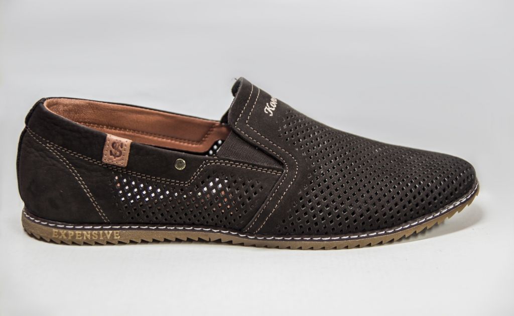 Туфлі чоловічі Konors 454-1-3-6 коричневі нубук на гумках (останній 40 розмір)