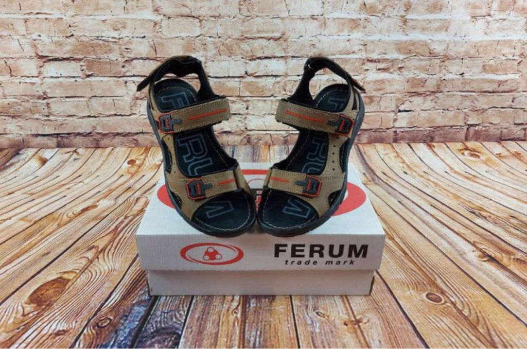 Мужские сандали Ferum Л-35-1 коричневые кожа, последний 40 размер