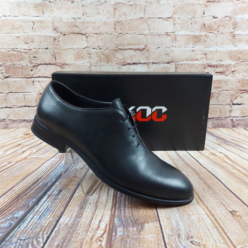 Туфли мужские IKOS 006-1 чёрные кожа на шнурках