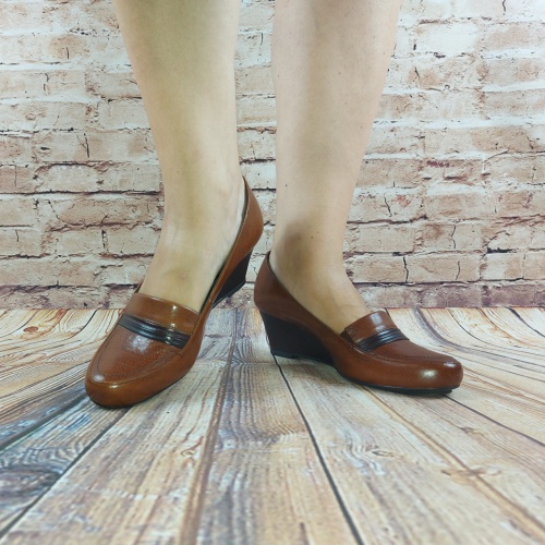 Туфли женские Beletta 0312 коричневые кожа, размеры 36,40