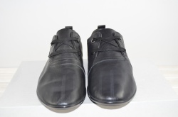 Туфлі чоловічі Miratti 0355 чорні шкіра на шнурках розміри 44,45
