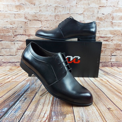 Туфли мужские IKOS 060-6 чёрные кожа на шнурках