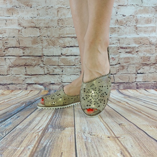 Туфли женские Marani Magli 078-197 коричневый сатин кожа танкетка размеры 37,39
