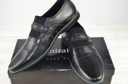 Туфли мужские Miratti 1002 чёрные кожа размеры 41,42