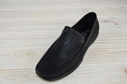 Туфлі-мокасини чоловічі Tezoro 10049 чорні шкіра (останній 40 розмір)