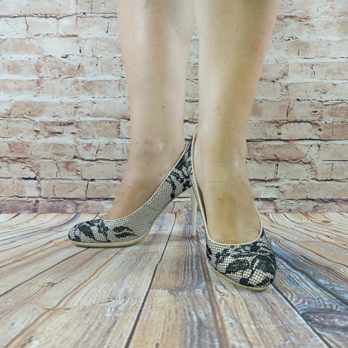 Туфлі жіночі бежеві шкіра Lanzoni 1010, останній 37 розмір