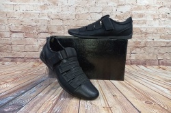 Туфлі чоловічі чорні екошкіра FORRA 10170-В, останній 40 розмір
